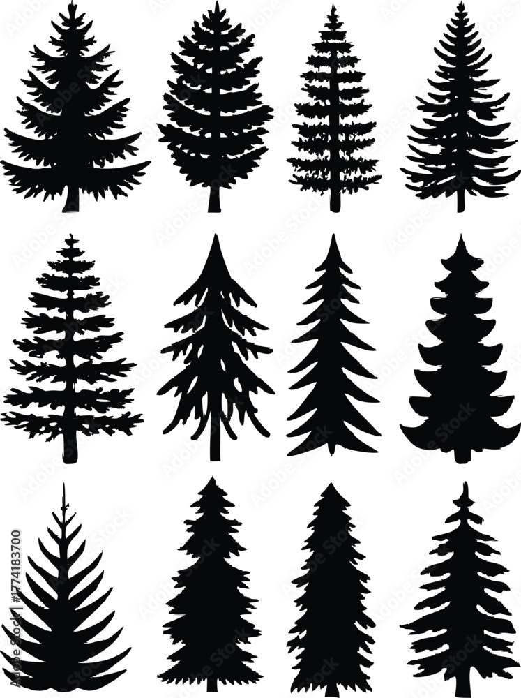 Fototapeta premium fine tree vector illustration design