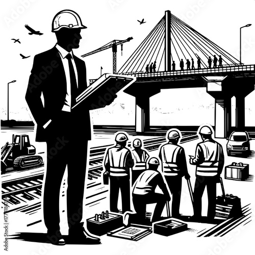 Engineer at Bridge Construction