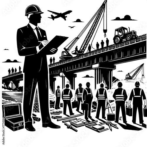 Engineer at Bridge Construction