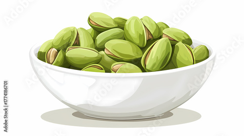 Wallpaper Mural Fresh Pistachios in a White Bowl Torontodigital.ca