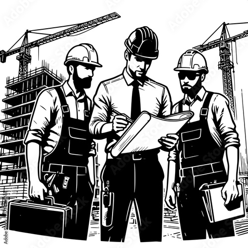 Engineer Discussing Plans