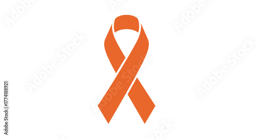 Orange awareness ribbon representing various causes such as hunger and self-injury awareness.