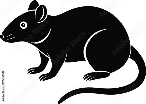 African maned rat icon with distinctive hairstyle
