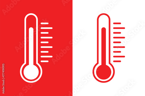 Thermometer icon. weather icons. Temperature symbol. Cold and hot icon sign. body showing the temperature. Temperature Vector illustration. EPS 10.