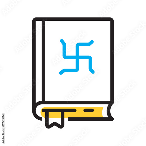 Vector multi color icon for Holy book