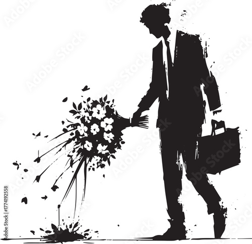 Abstract sorrow: A minimalist depiction of loss and abandonment