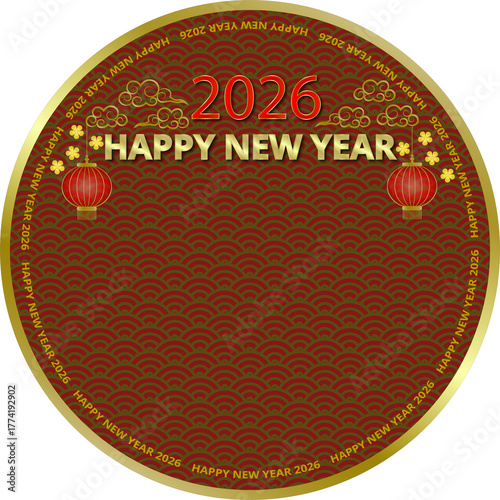 New Year Festival, Greeting Card, Bless, 
Happiness, Celebrate, Send Happiness