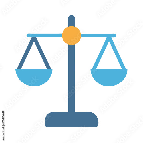 Balance scales of justice with contrasting background illustration