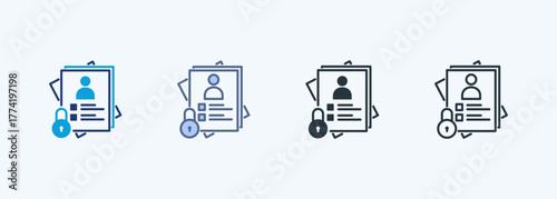 Data Security Multiple Style Icon Collection
