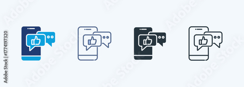 Social Media Marketing Multiple Style Icon Collection