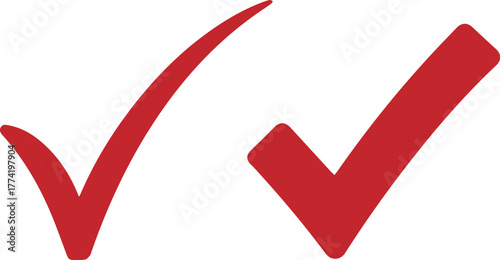 Red checkmark icon for confirmation or completion
