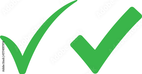 Green checkmark icon for confirmation and success