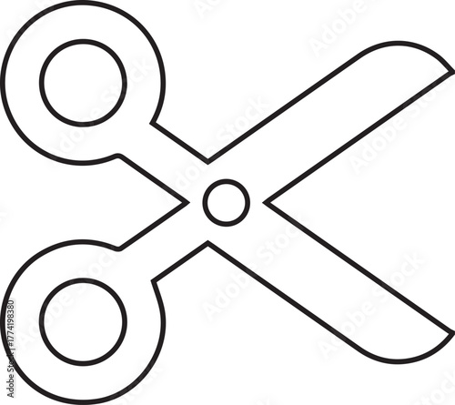 Classic Scissors Vector Illustration for Barber Shop Tailor Craft Tool Cut Design