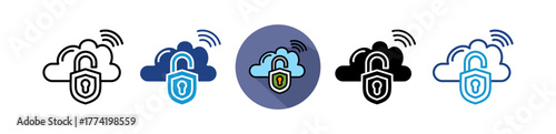 Cloud Security multiple icon