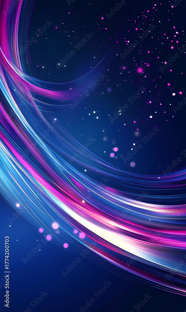 Fototapeta premium Abstract Colorful Light Trails in Space