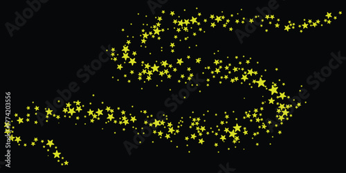 Festive orange sparkle, starburst, and shimmering fireworks on a black background. Glowing particles, warm light, and stardust create  for holiday and New Year cards. celebrating events eps 10.