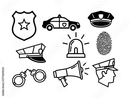 Police and Law Enforcement Icon Pack