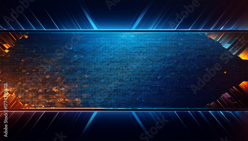 Abstract pixel banner design with mosaic edges for horizontal title headers and modern web layouts.