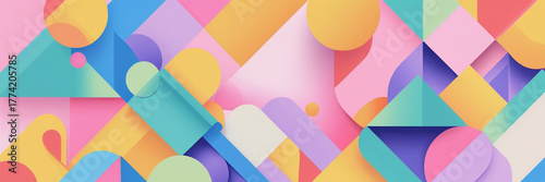 Colorful Graffiti Modern Vector With Rectangle and Ellipse Abstract Shape
