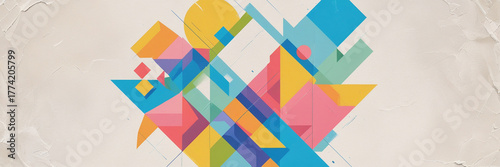 Colorful Graffiti Modern Vector With Rectangle and Ellipse Abstract Shape