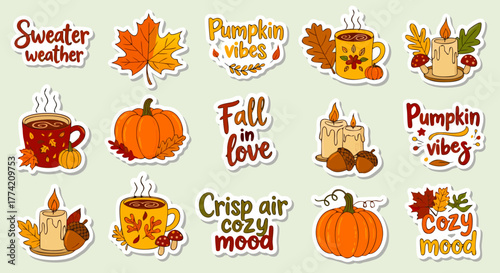 Autumn Vibes Sticker Pack: Cozy Fall Illustrations