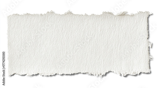 Wallpaper Mural Hand-torn white textured paper with rough, ragged edges and a subtle shadow, offering ample copy space for design. Torontodigital.ca