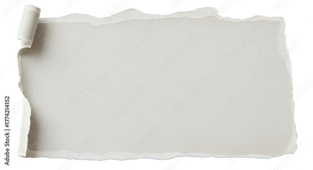 Obraz premium Stylish ripped paper edge with delicate texture, perfect for adding a touch of raw elegance to your design projects and creative layouts