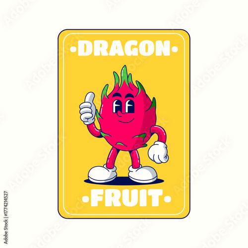 Dragon fruit Vector illustration hand drawn
