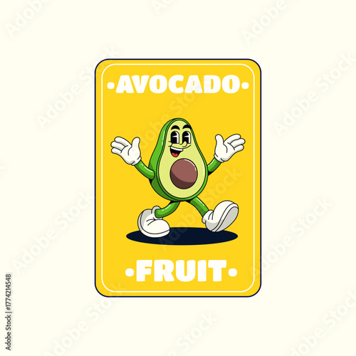 Avocado fruit Vector illustration hand drawn