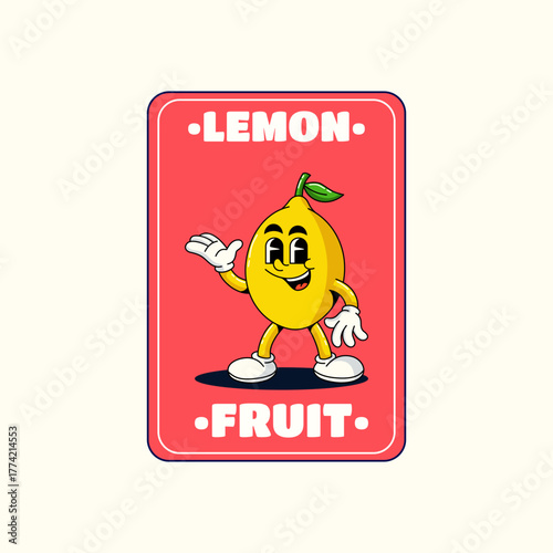 Lemon fruit Vector illustration hand drawn