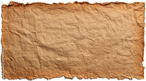 Wallpaper Mural A close-up of a crumpled and aged brown paper with rough, torn edges, creating a vintage and rustic texture background. Torontodigital.ca