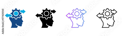 Behavior Icon Multiple Style Vector Illustration
