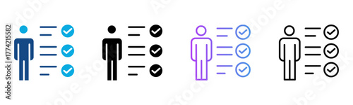 Skills Icon Multiple Style Vector Illustration
