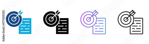 Define Icon Multiple Style Vector Illustration
