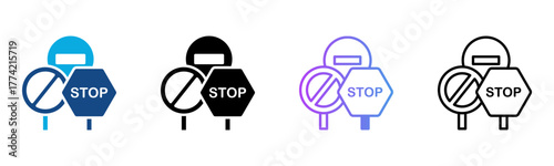Traffic Icon Multiple Style Vector Illustration
