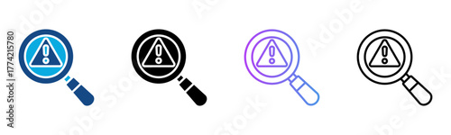 Detection Icon Multiple Style Vector Illustration
