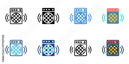 Amplifier icon set multiple style collection 
