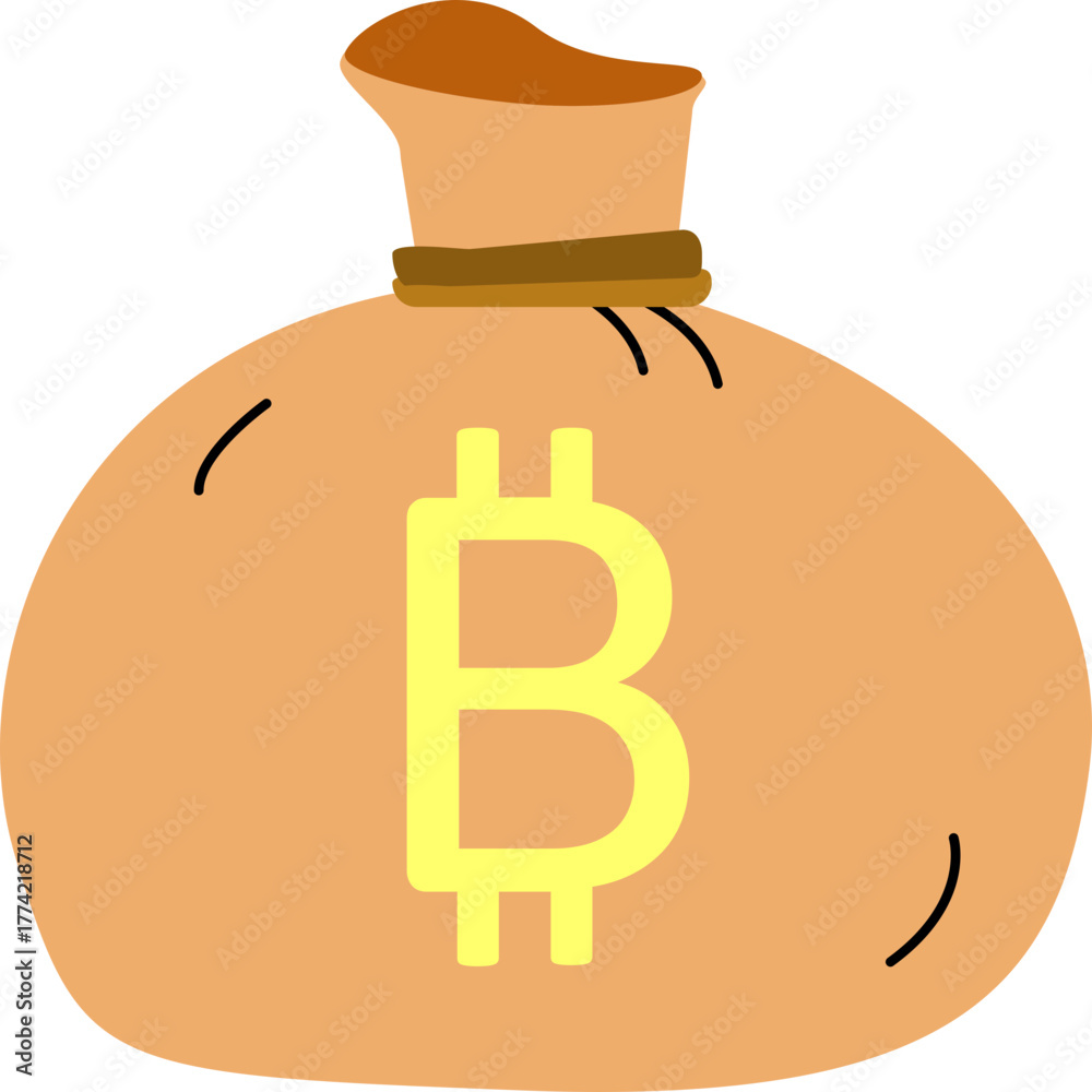 Obraz premium bitcoin bag