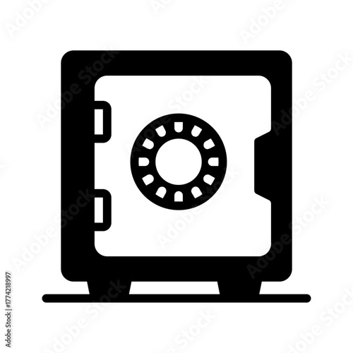 Vector solid black icon for Vault