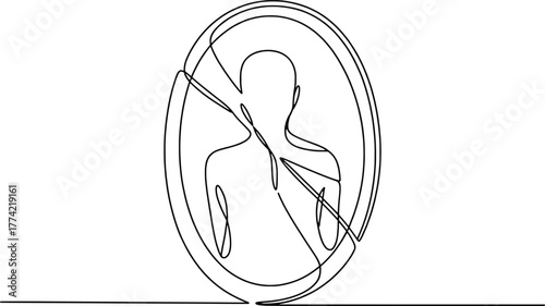 No people icon symbol silhouette outline in circle prohibition sign stop restriction concept