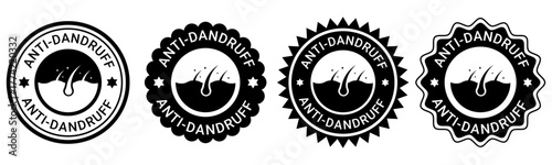 Anti Dandruff Badge Labels for Hair Care Packaging and Product Branding
