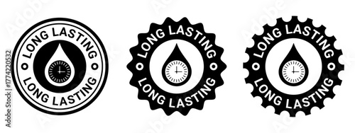 Long Lasting Black Seal Badge Emblem Sticker Labels