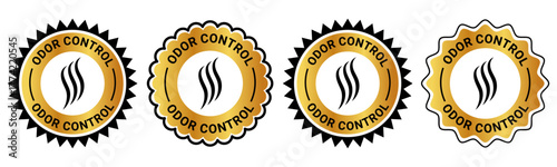 Odor Control Gold Seal Badge Emblem Sticker Labels