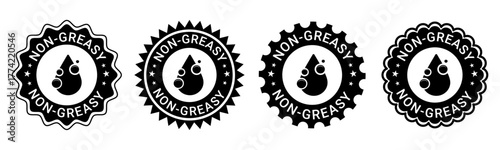 Non Greasy Product Badges and Labels for Cosmetics Skincare and Packaging Design