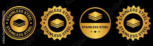 Stainless Steel Quality Gold Badges Labels Icons for Premium Product Branding