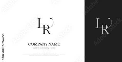 Bild auf Leinwand Initial LR Logo Design Elegant