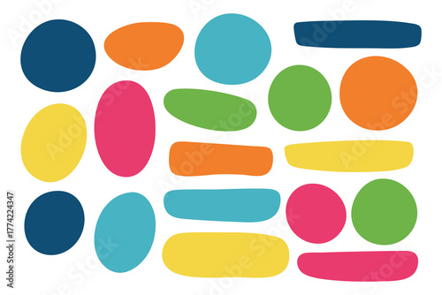 Dance of Colors and Shapes in Abstract Harmony