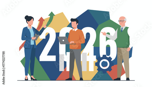 Business team planning 2026 strategy success and growth