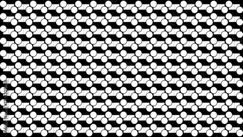 Wallpaper Mural Abstract Black and White Geometric Pattern of Interlocking Circles Torontodigital.ca