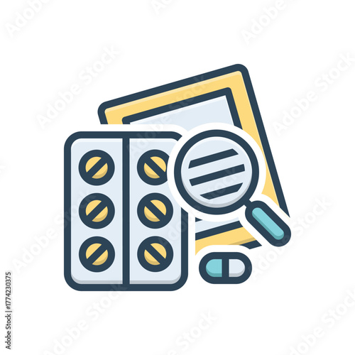 Color illustration  icon for investigational drug